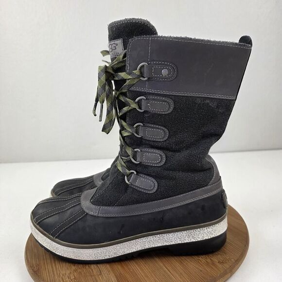 UGG Australia Boots Womens Size 9 Waterproof Winter Duck Lace Up Warm 1001743 - Picture 1 of 16